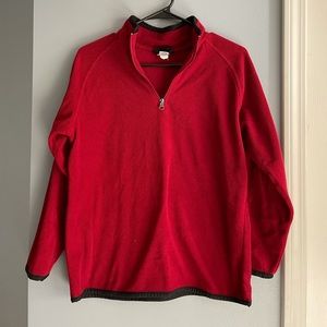 cozy red fleece